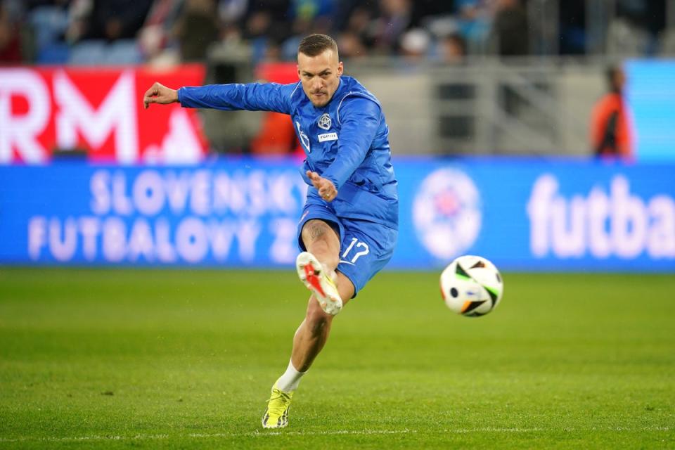 Slovakia’s Lukas Haraslin brings threat from the wing (Getty Images)