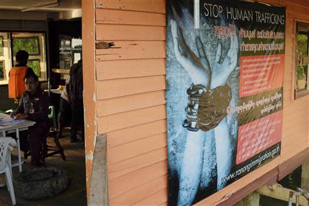 A Thai police immigration post is seen in the port city of Ranong in southern Thailand October 30, 2013. REUTERS/Andrew RC Marshall