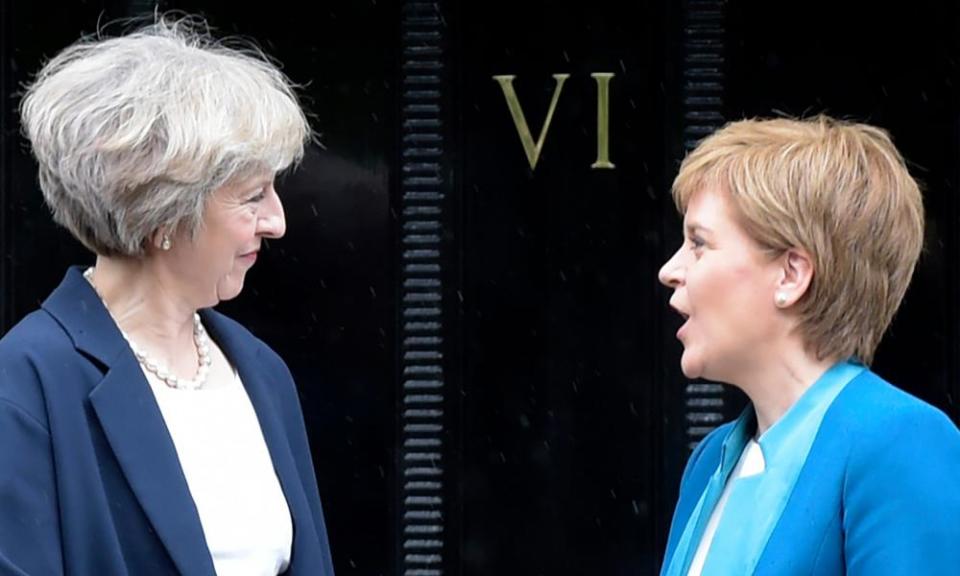 Theresa May and Nicola Sturgeon