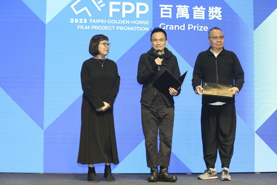 本屆金馬創投會議百萬首獎的3位評審，曾麗芬（左起）、陳以文、陳永雄。