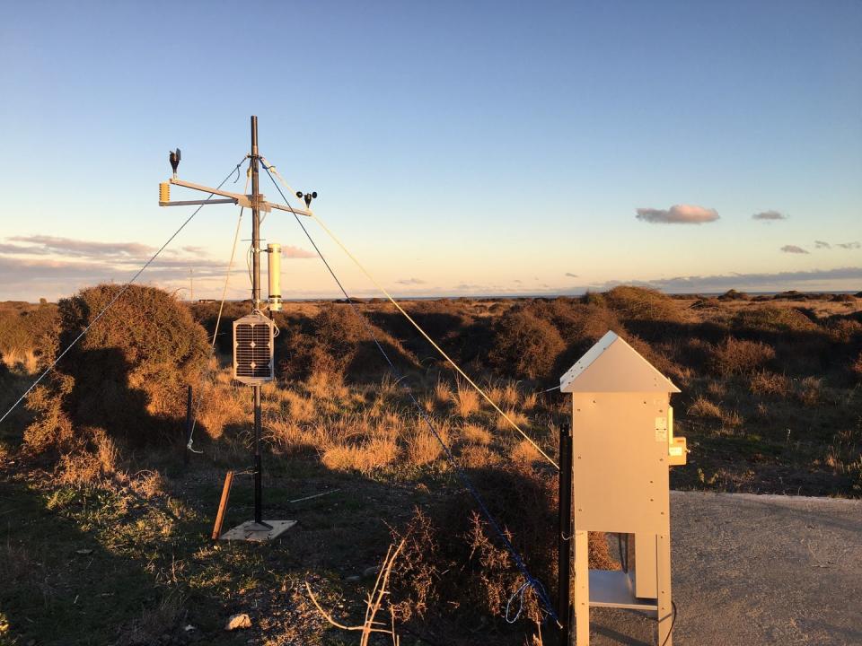 A sampling site to record microplastic fallout.