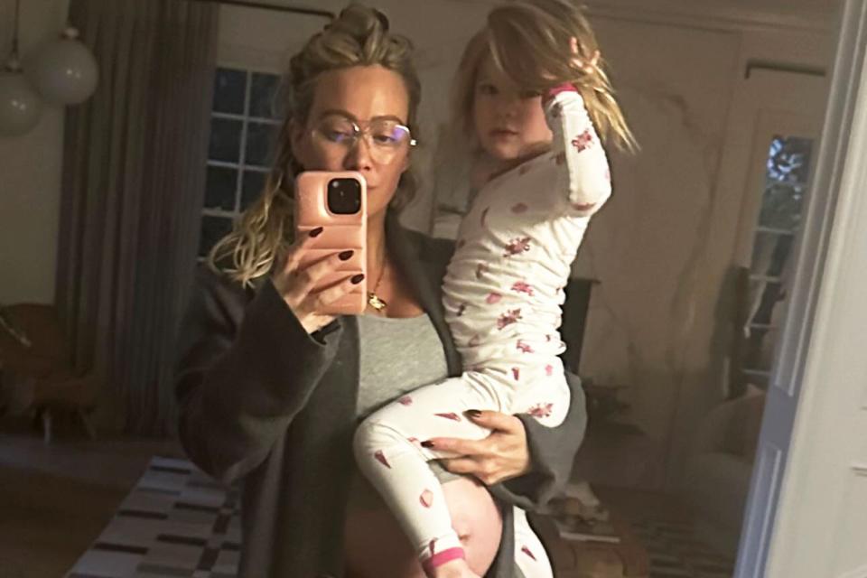 <p>Hilary Duff/Instagram</p> Hilary Duff and daughter Mae