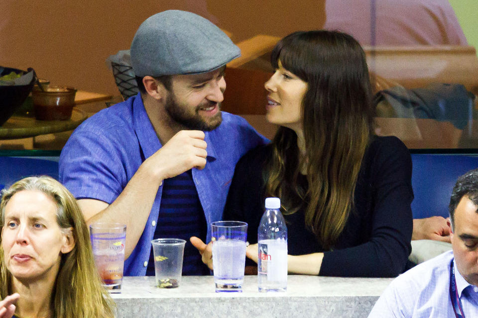 Jessica Biel and Justin Timberlake pack on the PDA at the US Open