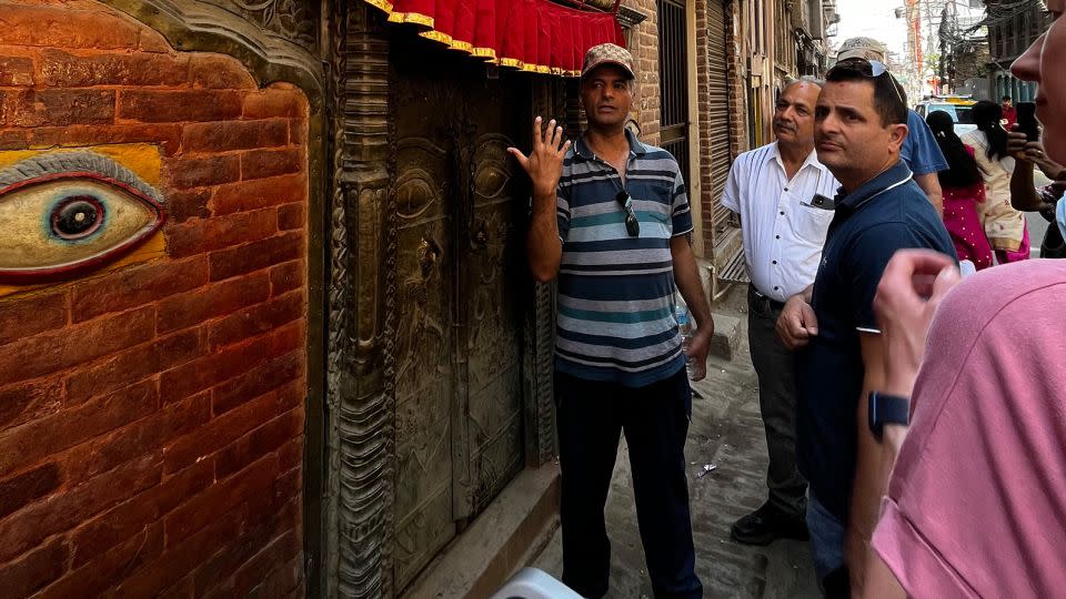 Sunil Babu Pant leads one of his Kathmandu heritage tours. - Bibek Bhandari
