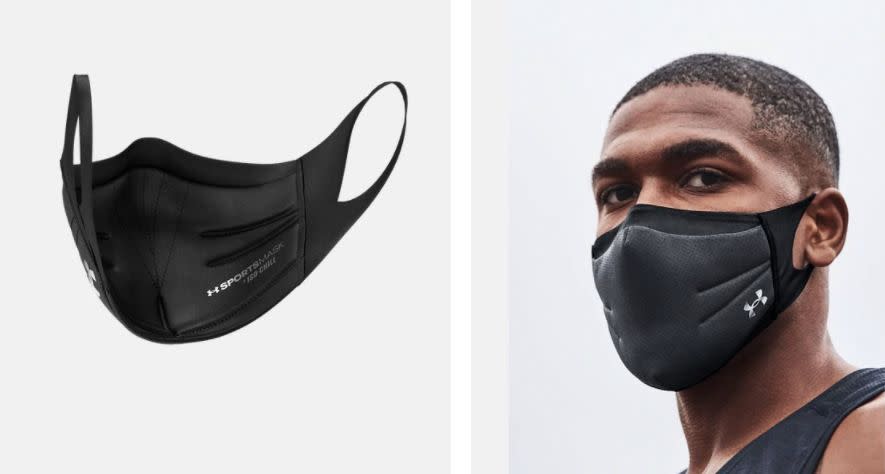 The Under Armour <a href="https://www.underarmour.com/en-us/p/ua-sportsmask/1368010.html" target="_blank" rel="noopener noreferrer">Sportsmask</a> sold out within an hour of its launch in early June. (Photo: Under Armour)