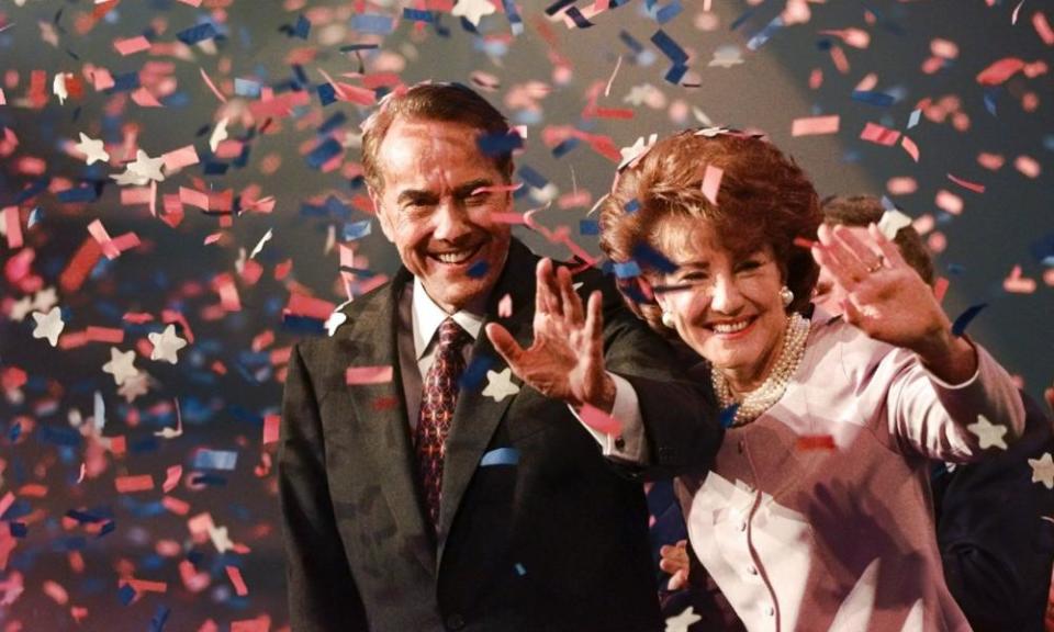 Bob Dole and his wife Elizabeth at the Republican national convention in San Diego in 1996, when he accepted the party’s presidential nomination.