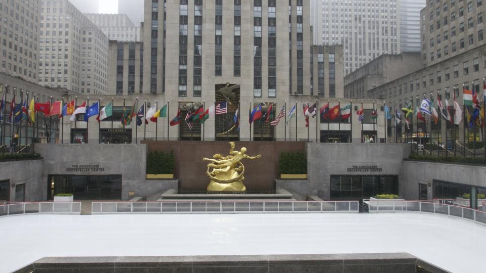 Rockefeller Center, empty on March 30, 2020.