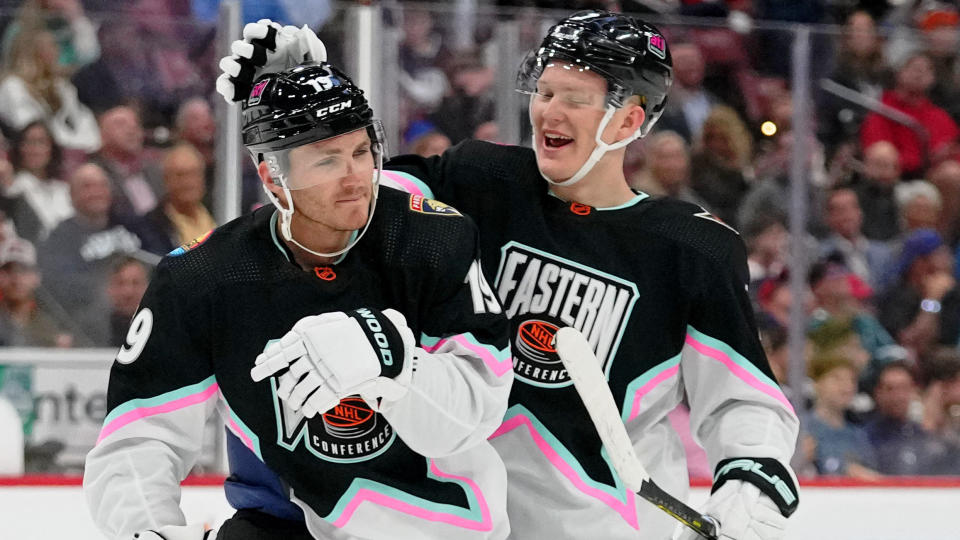 Matthew and Brady Tkachuk had themselves an epic NHL All-Star Weekend. (Photo via USA TODAY Sports)
