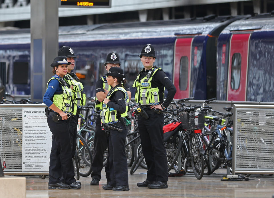 <em>Police presence – a visible police presence was expected to be seen over the weekend (Picture: PA)</em>