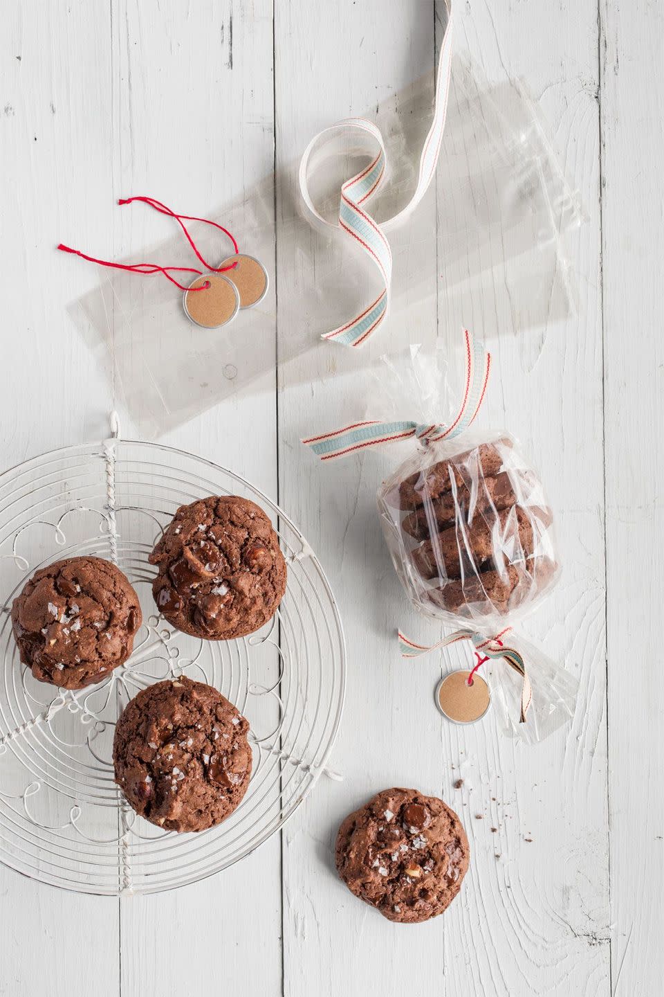 Homemade Triple Chocolate-Hazelnut Cookies