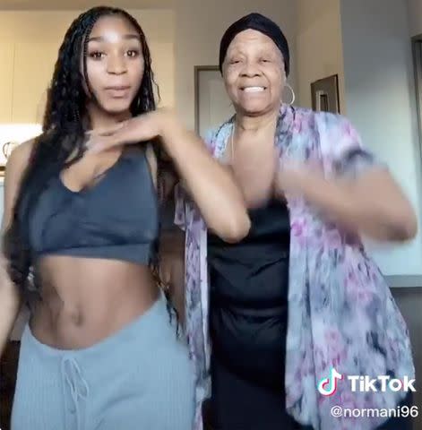 Normani/TikTok Normani with her grandma