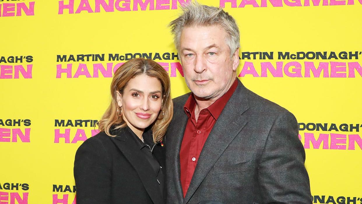 NEW YORK, NEW YORK - APRIL 21: Hilaria Baldwin and Alec Baldwin attend the opening night of "Hangmen" on Broadway at Golden Theatre on April 21, 2022 in New York City. (Photo by Jason Mendez/Getty Images)