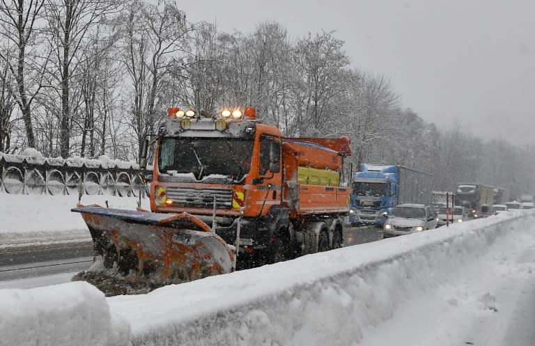 Emergency services have struggled to clear roads after the record snowfall, partly because of a lack of road-salt for gritting