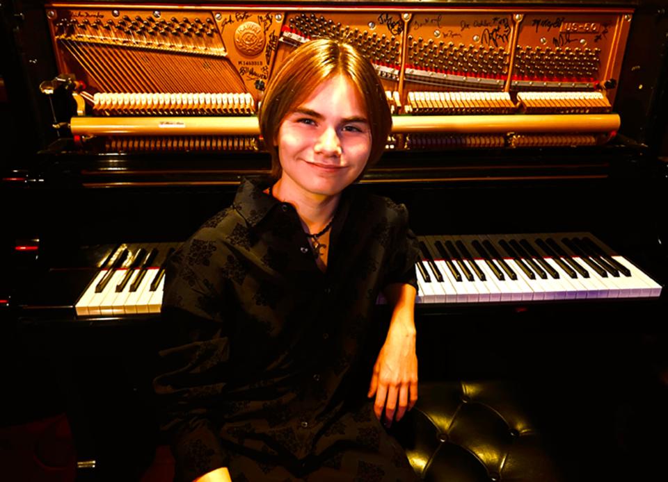 River Eckert, 14-year-old New Orleans pianist and singer, will be in concert at 7:30 p.m. May 31 at the Hardin Center in downtown Gadsden.