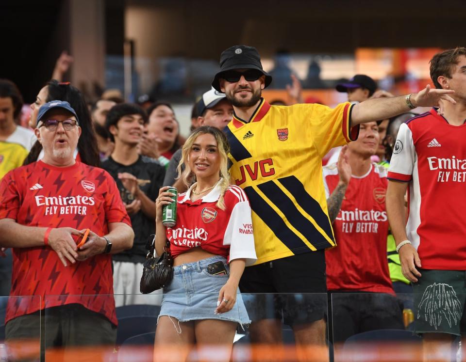 Arsenal fans in California (Arsenal FC via Getty Images)