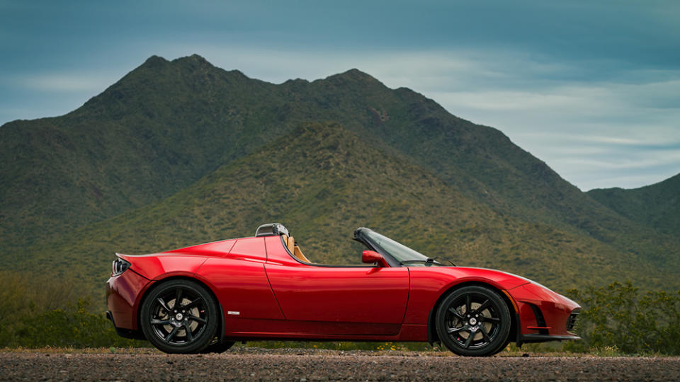 The 2011 Tesla Roadster 2.5 Sport from the side