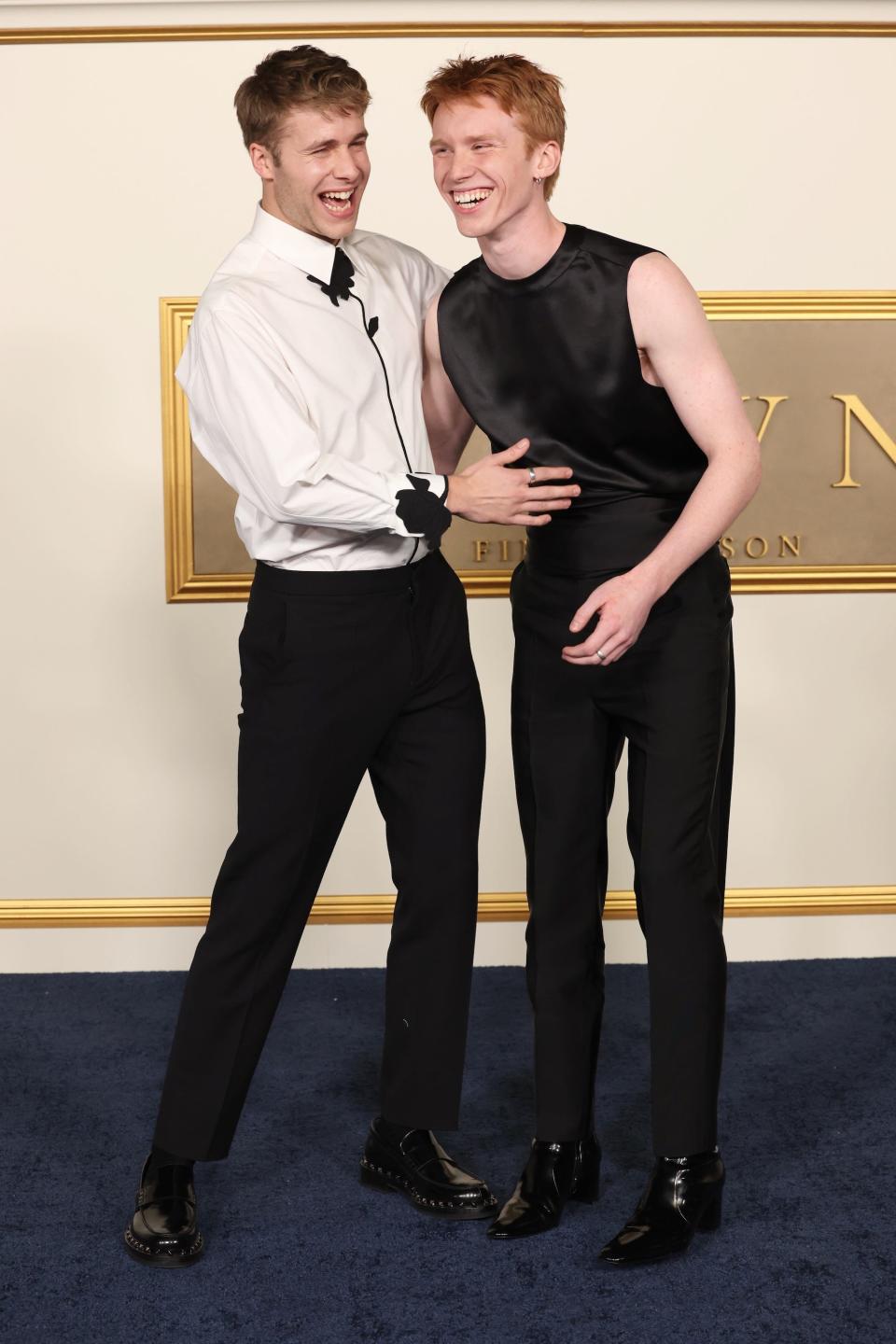 Ed McVey and Luther Ford attend the Los Angeles Premiere of Netflix's "The Crown" Season 6 Part 1 at Regency Village Theatre on November 12, 2023 in Los Angeles, California.