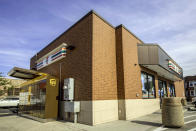 This 2016 photo provided by UPS shows one of their Access Point Lockers outside of a 7 Eleven store in Maspeth, N.Y. The Access Point is one service UPS offers to help manage the flow of delivery packages. (UPS via AP)