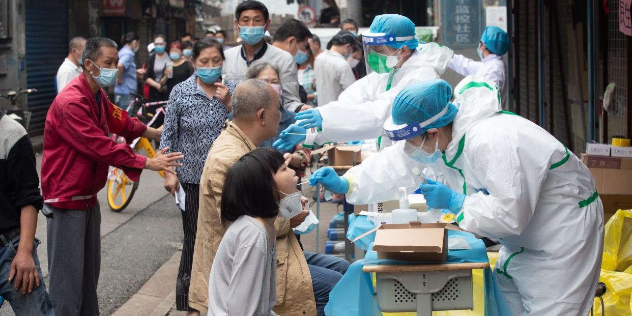 Wuhan covid testing medical staff