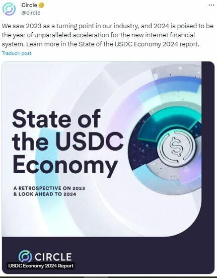 Circle presentó su segundo informe anual sobre la economía de USDC