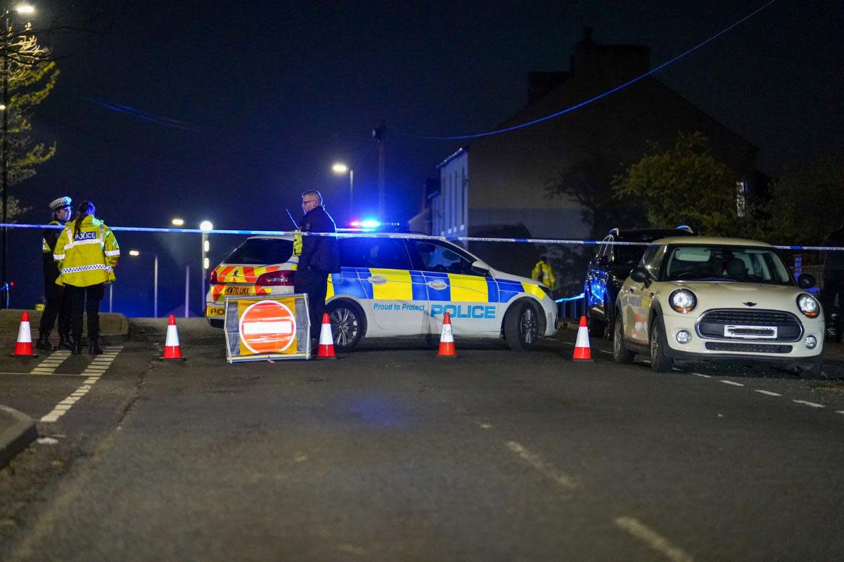 Crash scene in Easington Lane Pictures: Terry Blackburn <i>(Image: Terry Blackburn)</i>