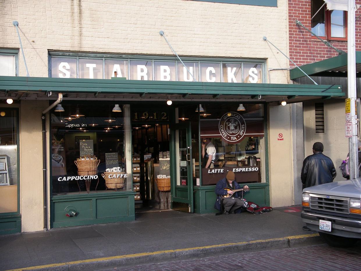 Starbucks's first store in Pike Place Market