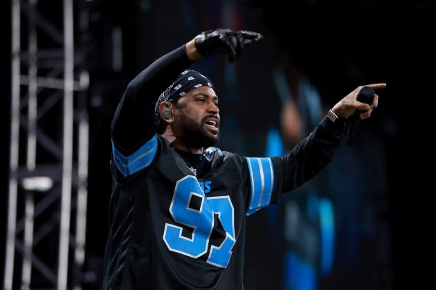 Big Sean performs ahead of the first picks it. - Credit: Gregory Shamus/Getty Images