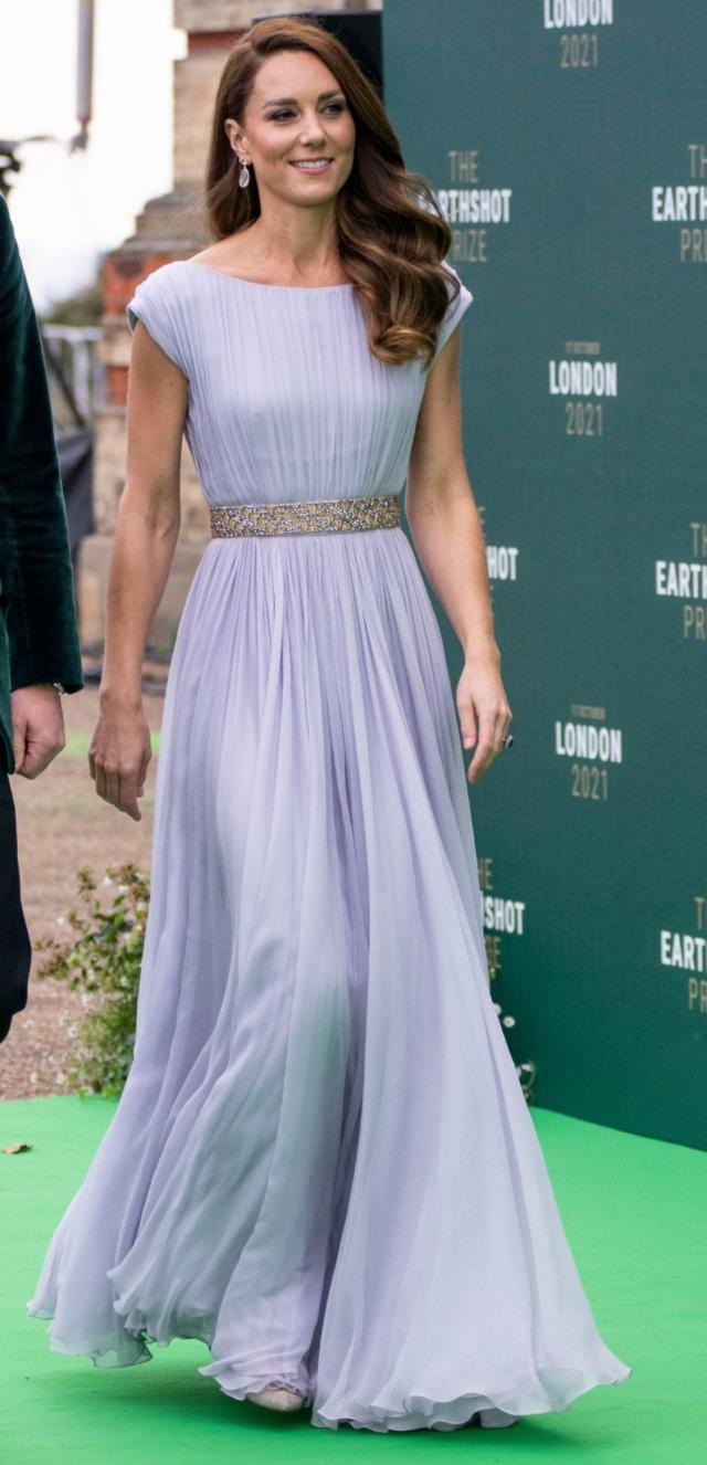 Saloni Mary Blue Illusion Dot Gown - Kate Middleton Dresses