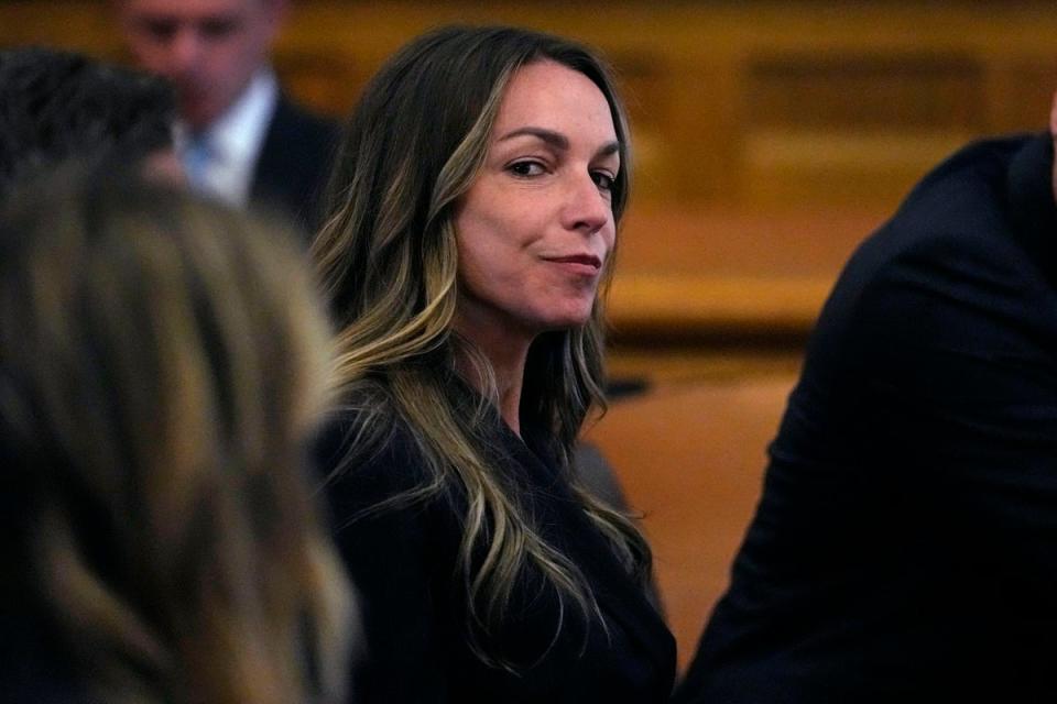 Read was on trial after being accused of killing her Boston police officer boyfriend John O’Keefe in 2022 by striking him with her SUV (AP)