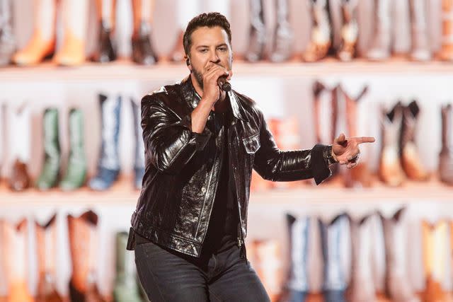 <p>Francis Specker/CBS/Getty</p> Luke Bryan at the ACM Awards in 2019.