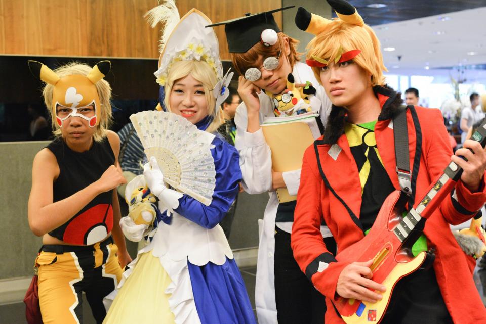 <p>Cosplayers at the Suntec Convention Centre for this year's Anime Festival Asia Singapore.(Sharlene Sankaran/ Yahoo Singapore) </p>