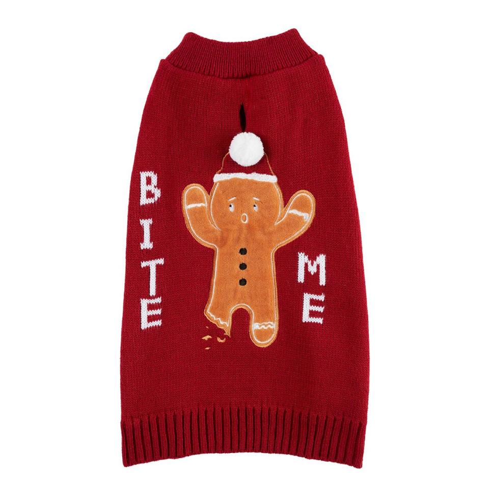 Product photo of a Frisco Bite Me Gingerbread Dog & Cat Christmas Sweater