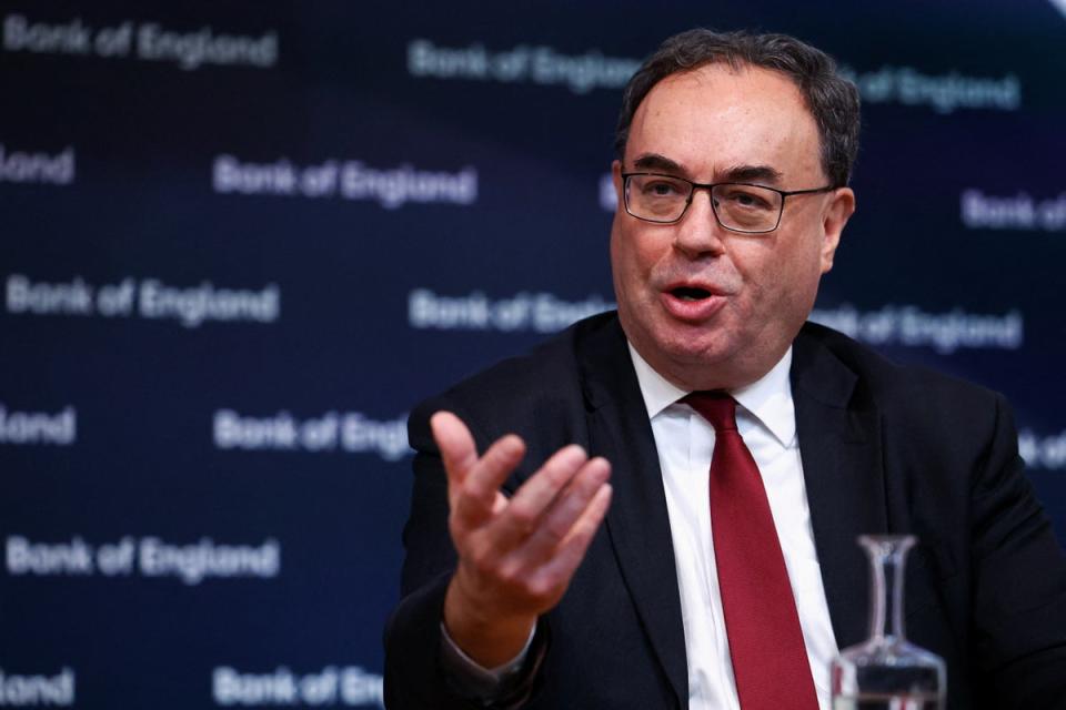 Bank of England Governor Andrew Bailey  (PA Wire)