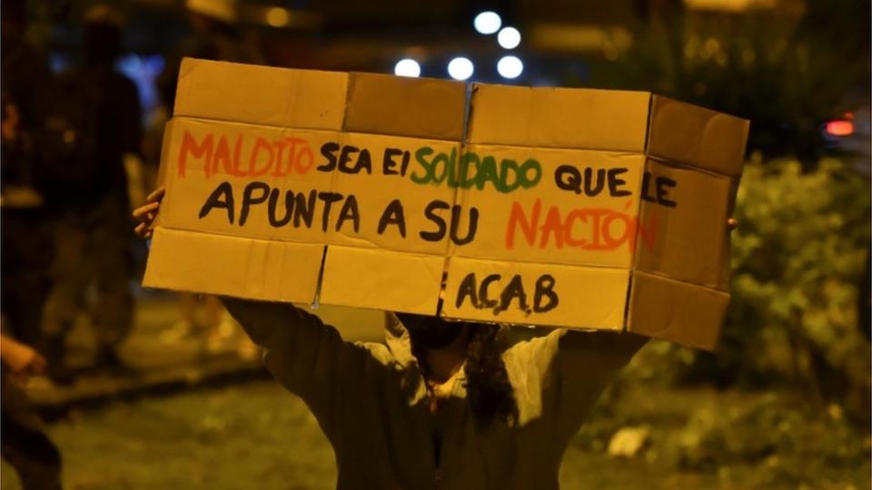 Protesta en Bogotá