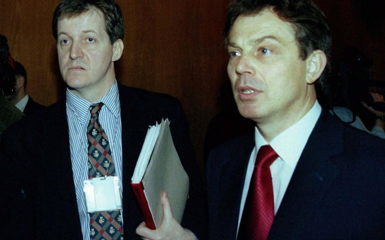 Campbell and Blair before Blair was elected - Reuters