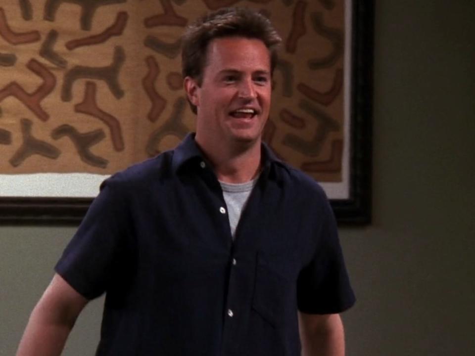 Matthew Perry as Chandler Bing on season nine, episode 23 of "Friends."