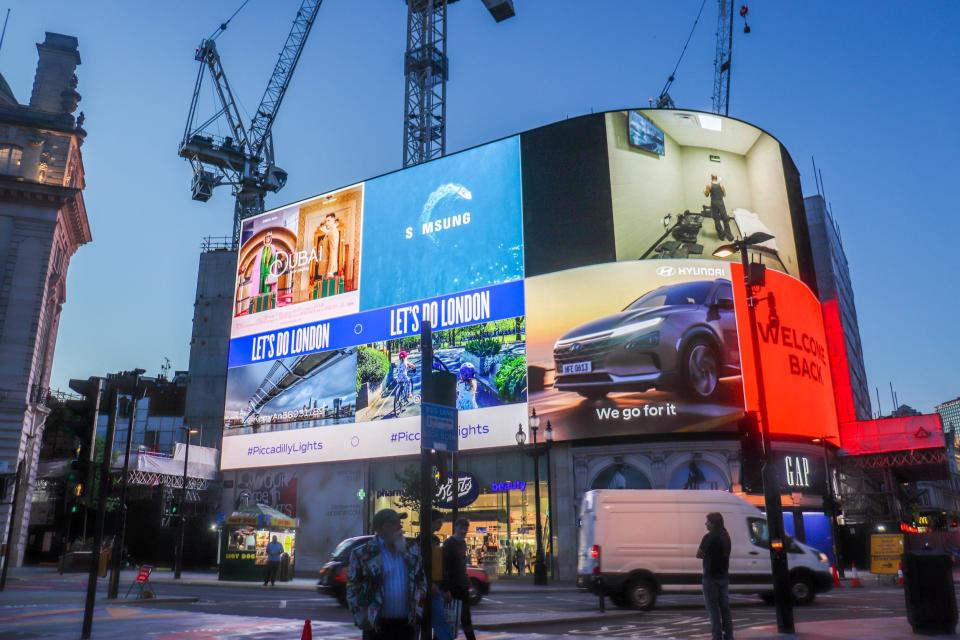 Piccadilly Circus in London, UK