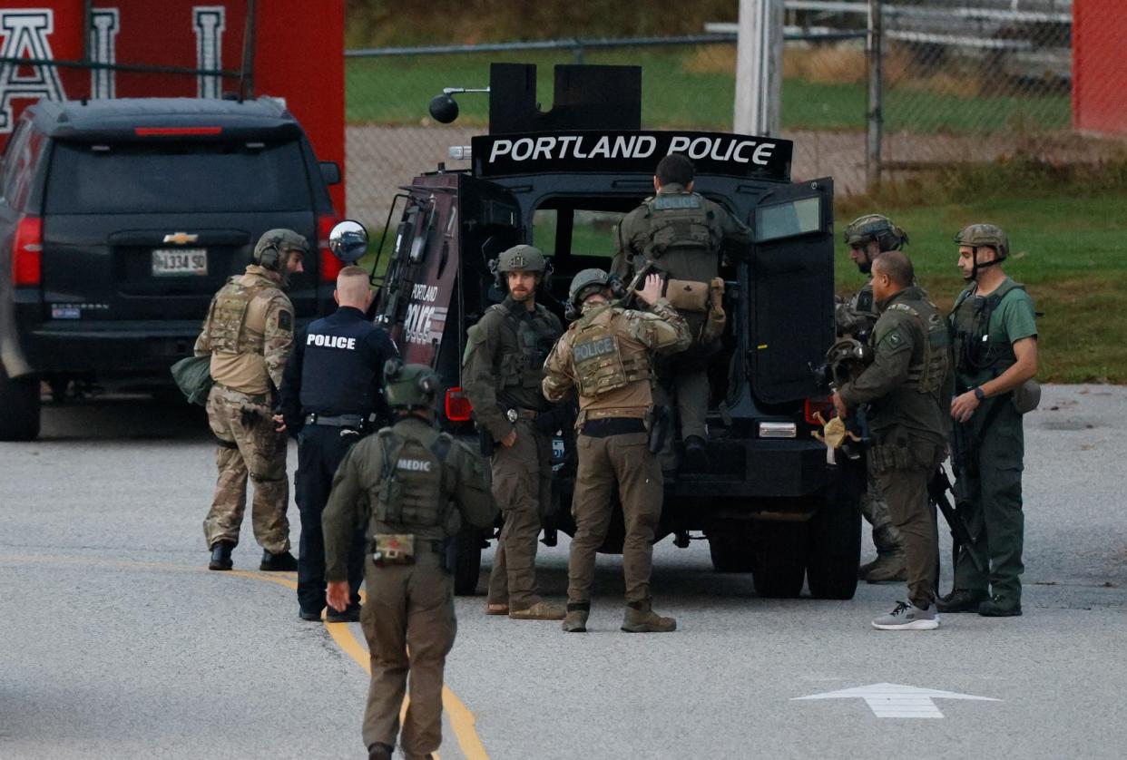Lewiston police Jessica Rinaldi/The Boston Globe via Getty Images