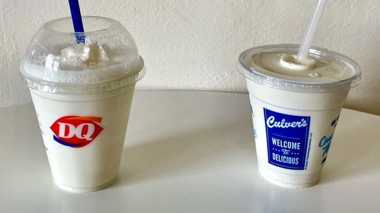 Dairy Queen and Culver's vanilla shakes