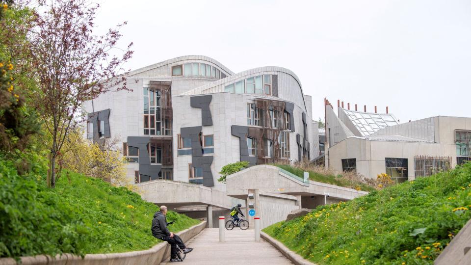 The Scottish Parliament building at Holyrood 