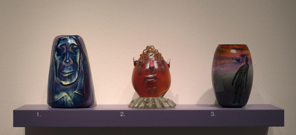 Works by Paul Marioni are featured in the exhibit "Highlights from the Rose Family Glass Collection" at the Oklahoma City Museum of Art. The exhibit spotlights works recently gifted to the museum as part of the Jerome V. and Judith G. Rose Family Glass Collection and is on view until Jan. 15, 2023.