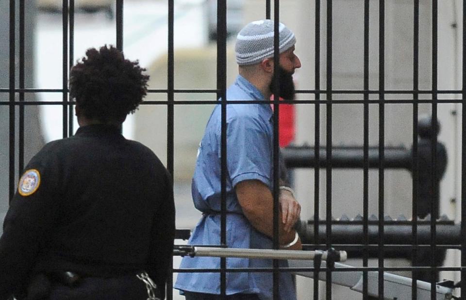 Adnan Syed enters a court in Baltimore in February 2016 for a court hearing (AP)