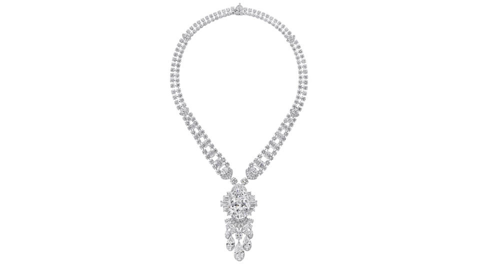 Graff Diamond Necklace with 50-Carat D-Flawless Oval Diamond