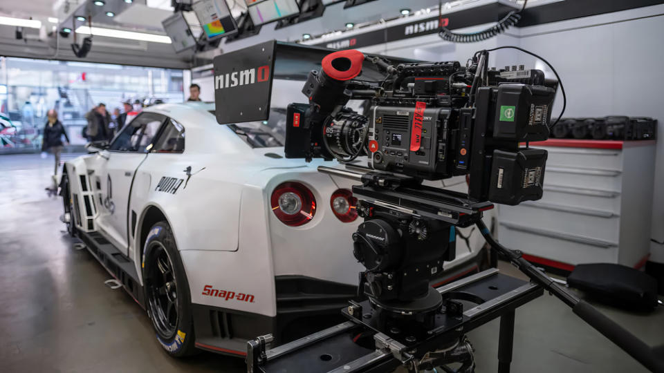 The 2014 Nissan R35 GT-R raced by Jann Mardenborough both in real-world competition and in the movie.