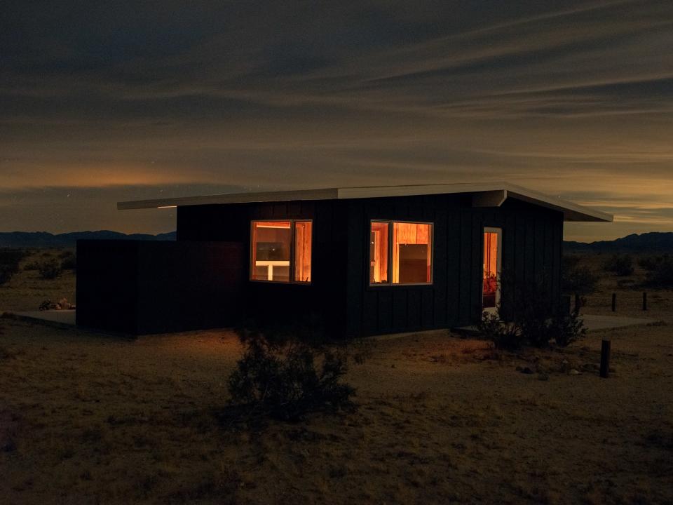 One of Zittel’s three “Experimental Living Cabins” in the Wonder Valley.