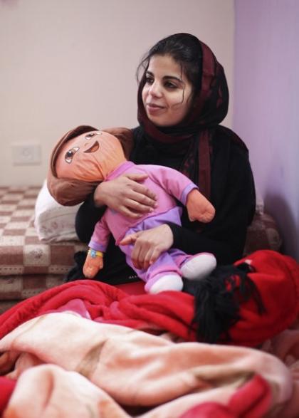 Baraa Melhem, a salvo en casa de su madre (AP Photo/Maya Levin)