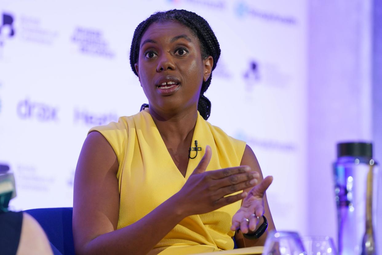 Business Secretary Kemi Badenoch during the British Chambers of Commerce (BCC) Global Annual Conference 2024 at the Queen Elizabeth II Conference Centre, London (Lucy North/PA Wire)