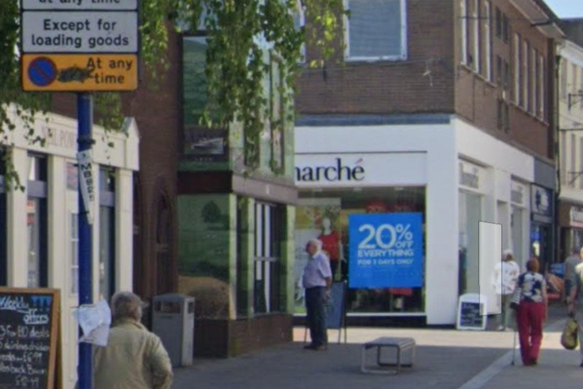 The fire was found behind Bon Marche in Abergavenny <i>(Image: Google)</i>