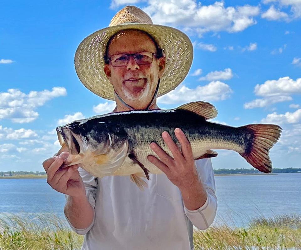 Mark Hicks caught this 7lbs, 10oz. bass to take big fish and help him and his partner Danny Hicks to a total weight of 14lbs,12oz. and a first place finish during the Pond Jumpers Tournament Trail season ending classic on Oct. 22 on Lake Hamilton. 