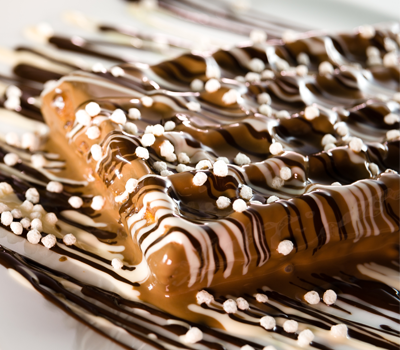 Melt n Dip in Greenfield has a chocolate waffle as well as many other sweet-themed waffles. Aug. 24 is National Waffle Day.